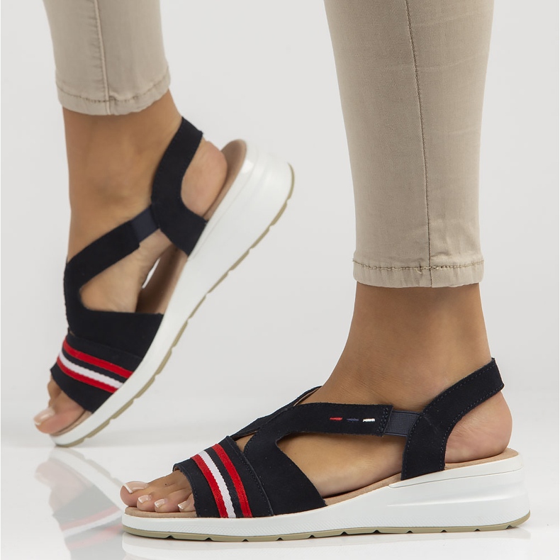 Sandálias de couro Filippo DS3500 / 22 Nv azul marinho 1