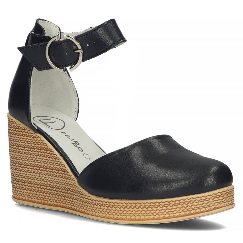 Sandálias de couro Filippo DP3519 / 22 Nv azul marinho 1