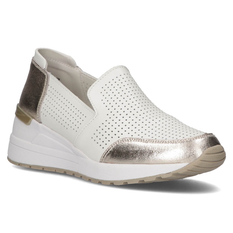 Sapatos de couro Filippo DP3537 / 22 Wh branco prata 1