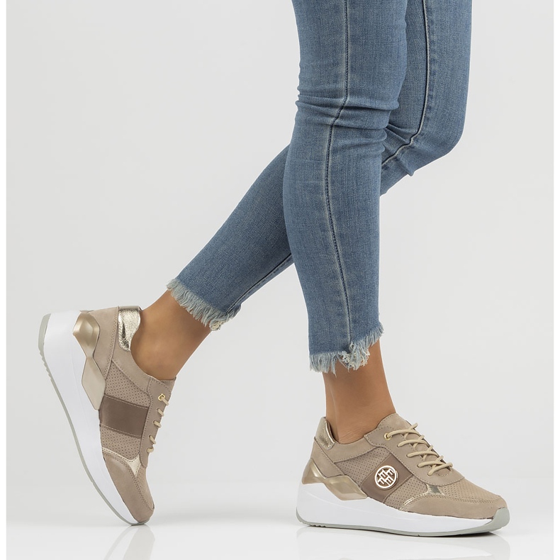 Tênis de couro Filippo DP3553 / 22 Bege 1