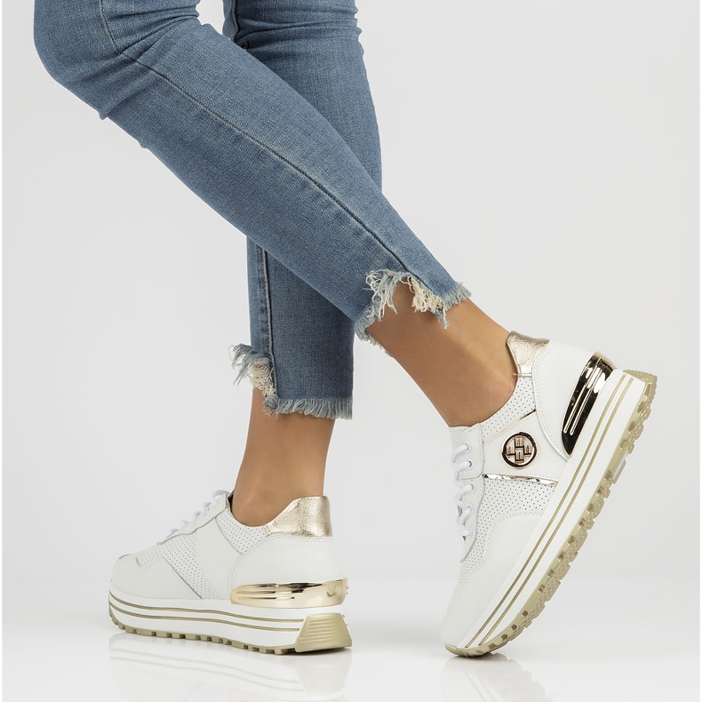 Tênis de couro Filippo DP3538 / 22 Wh branco 1