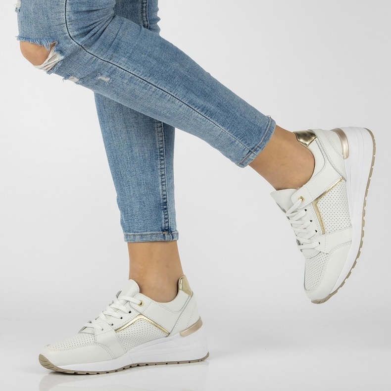 Tênis de couro Filippo DP2003 / 22 Wh branco 1