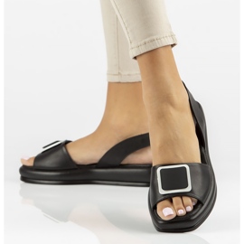 Sandálias de couro Filippo DS3902 / 22 Bk preto 1