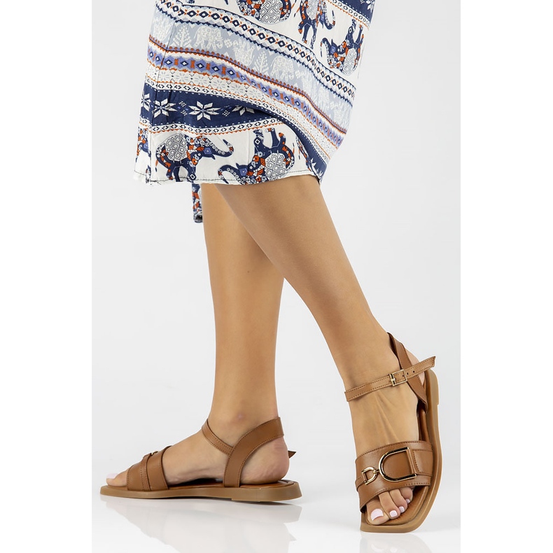 Sandálias de couro Filippo DS3901 / 22 Br marrom 2