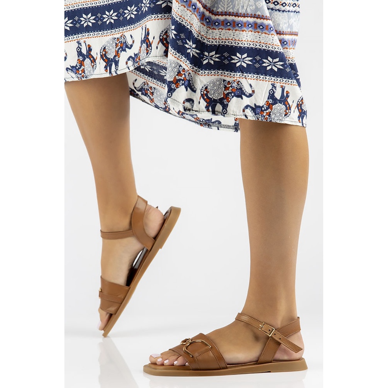 Sandálias de couro Filippo DS3901 / 22 Br marrom castanho 1