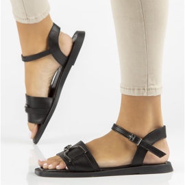 Sandálias de couro Filippo DS3901 / 22 Bk preto 1