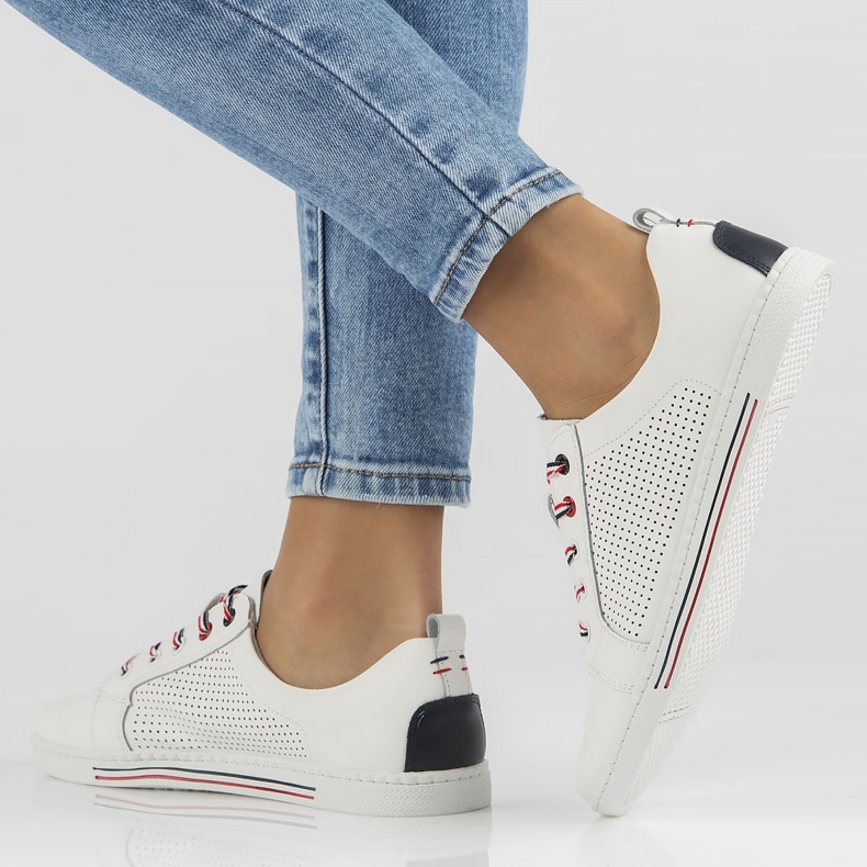 Sapatos de couro Filippo DP008 / 22 Wh branco 1