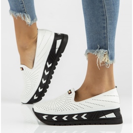 Sapatos de couro Filippo DP3906 / 22 Wh branco 1