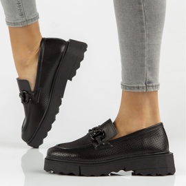 Sapatos de couro Filippo DP3910 / 22 Bk preto 1