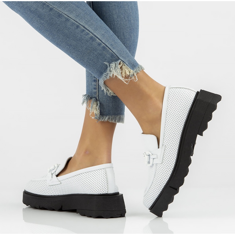 Sapatos de couro Filippo DP3910 / 22 Wh branco 1 Sapatos de couro Filippo DP3910 / 22 Wh branco 1