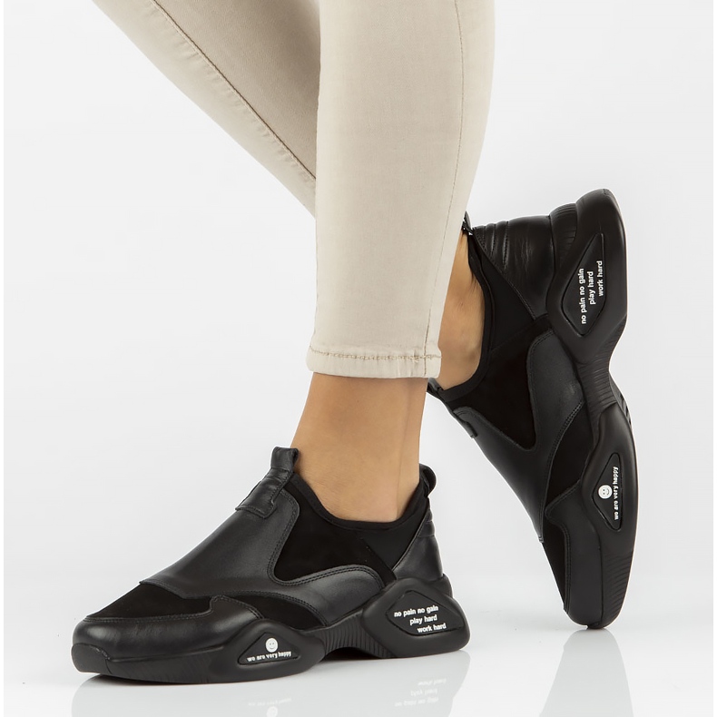 Sapatos de couro Filippo DP3911 / 22 Bk preto 2