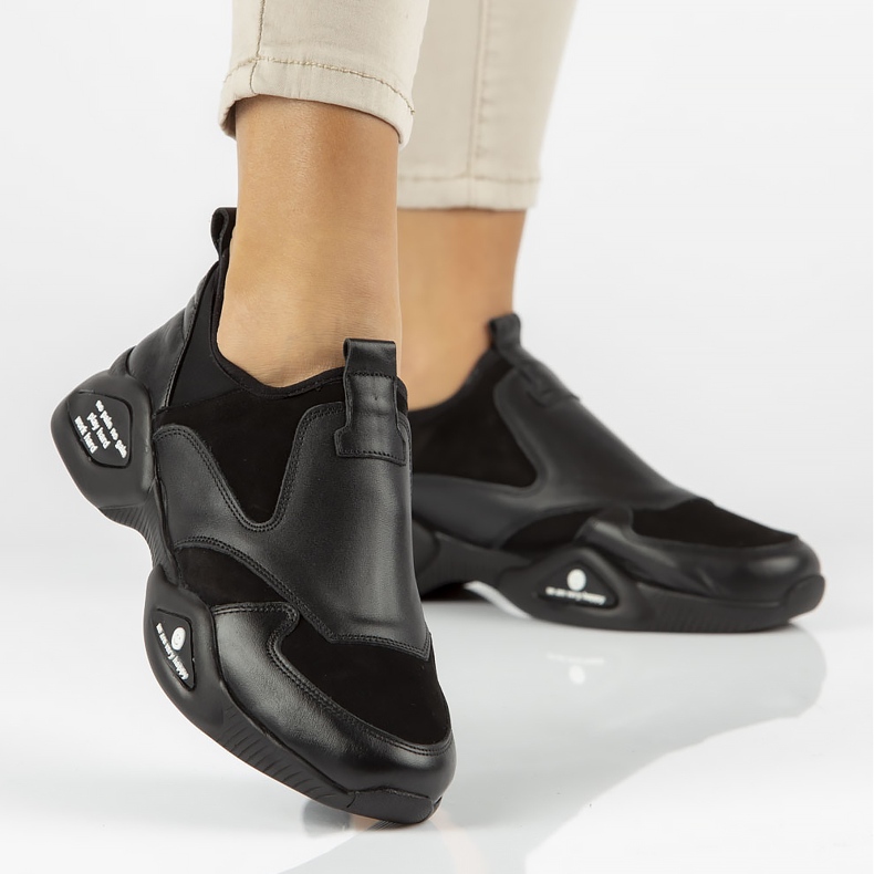 Sapatos de couro Filippo DP3911 / 22 Bk preto 1