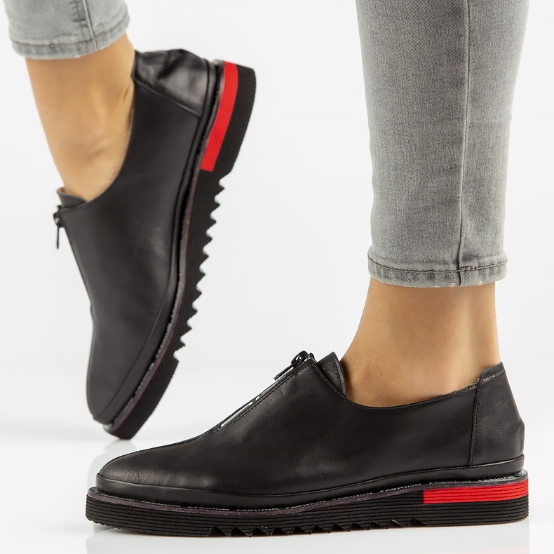 Sapatos de couro Filippo DP3916 / 22 Bk preto 1