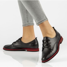 Sapatos de couro Filippo DP3917 / 2022 Bk preto 1