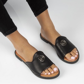 Chinelos pretos Filippo DK3668 / 22 Bk 2