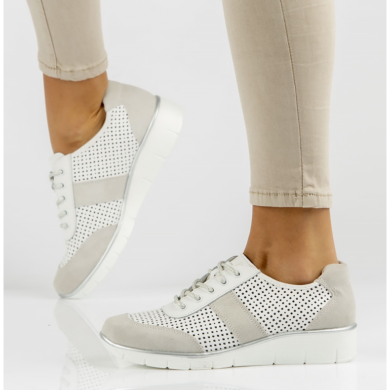 Sapatos de couro Filippo DP028 / 22 Wh branco 1