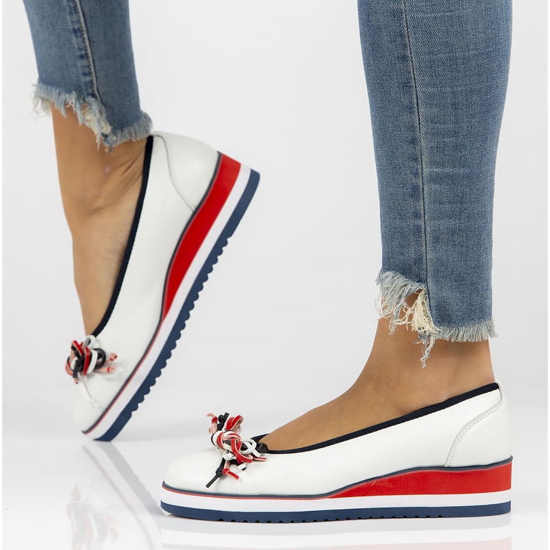 Bailarinas de couro Filippo DP2159 / 22 Wh branco 1