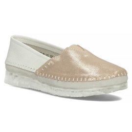 Sapatos de couro Filippo DP2147 / 22 Wh Go white branco dourado 1