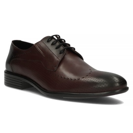 Sapatos de couro Filippo 3610 claret vermelho 1
