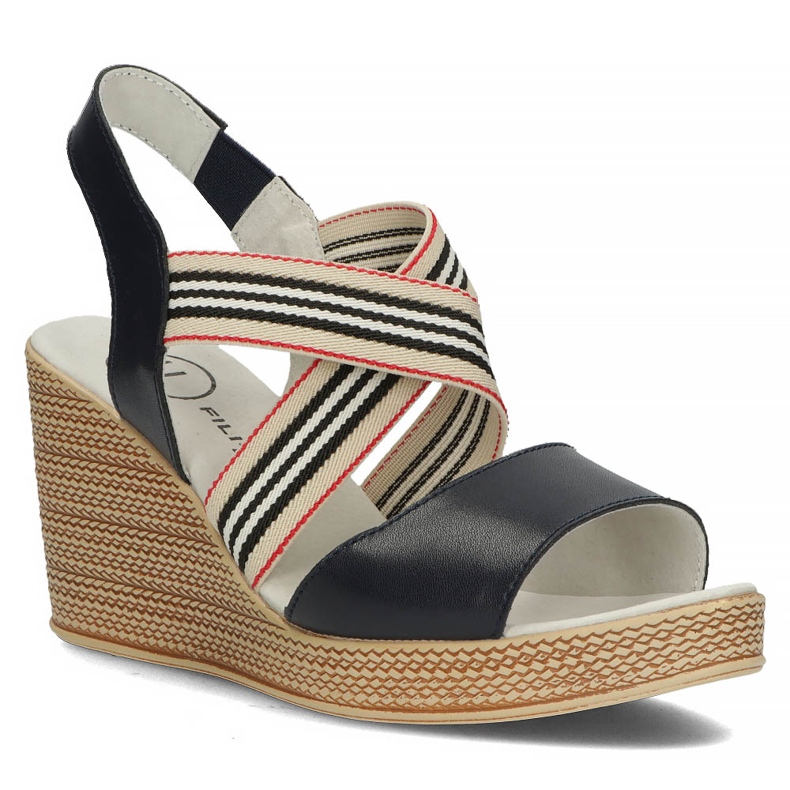 Sandálias de couro Filippo DS3520 / 22 Nv azul marinho azul-marinho 1