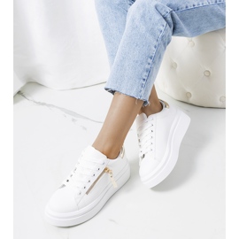 Sapatilhas Tamis de mulher brancas e douradas branco dourado 1