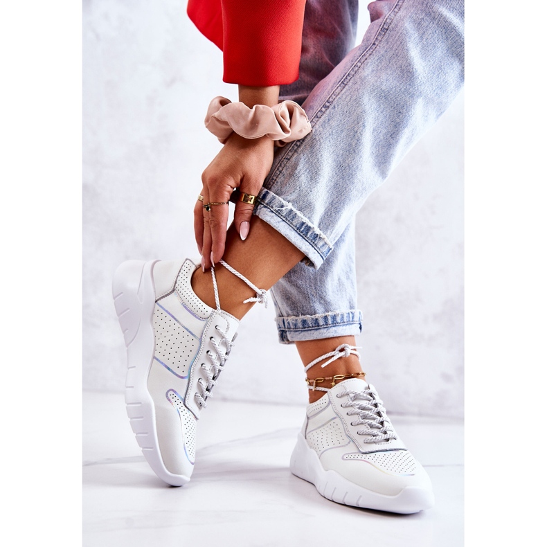 S.Barski Tênis feminino clássico Carly branco 2