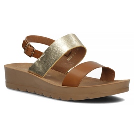 Sandálias castanhas Filippo DS3612 / 22 Br marrom dourado 1