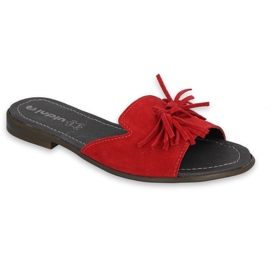 Sapatos femininos chinelos Inblu 158D148 vermelho 2