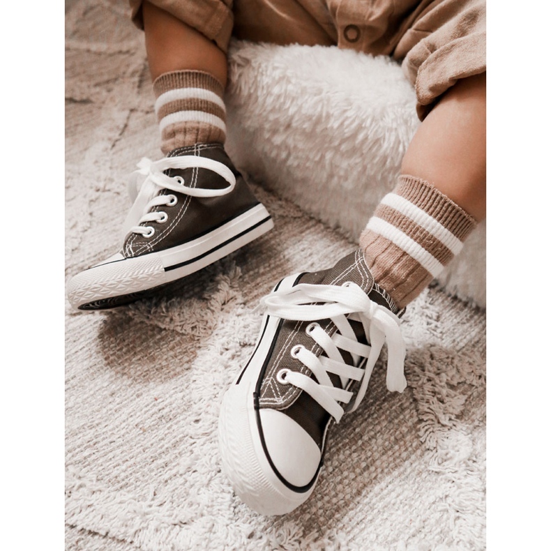 Sapatilhas de cano alto para crianças Khaki Filemon verde 1