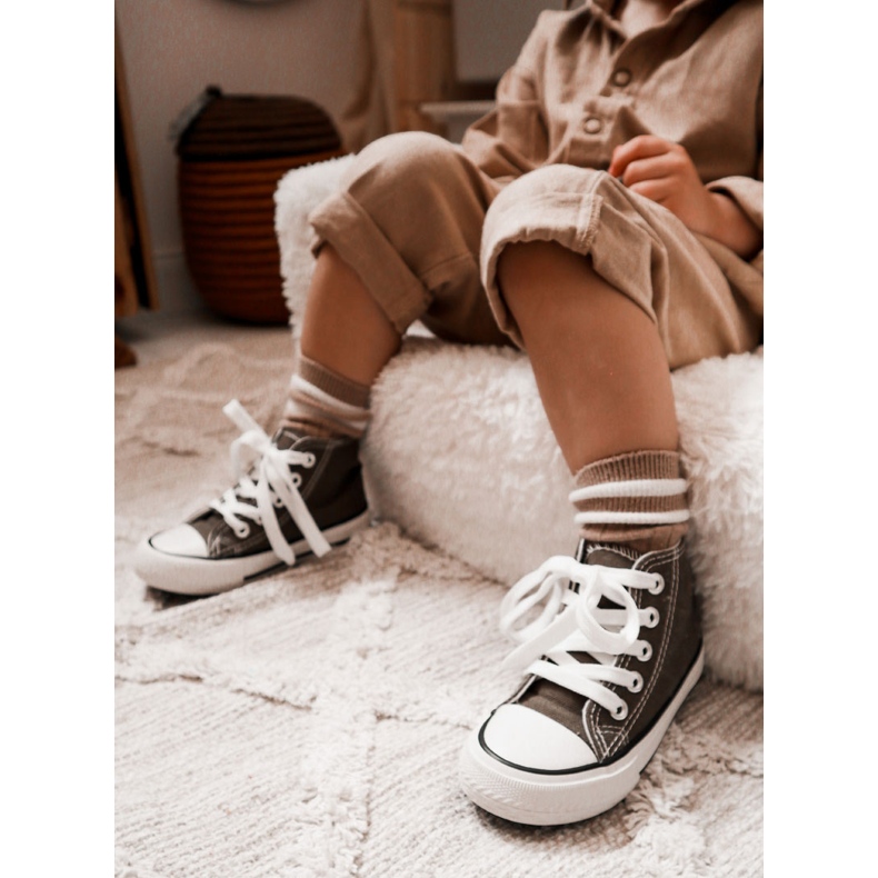 Sapatilhas de cano alto para crianças Khaki Filemon verde 2