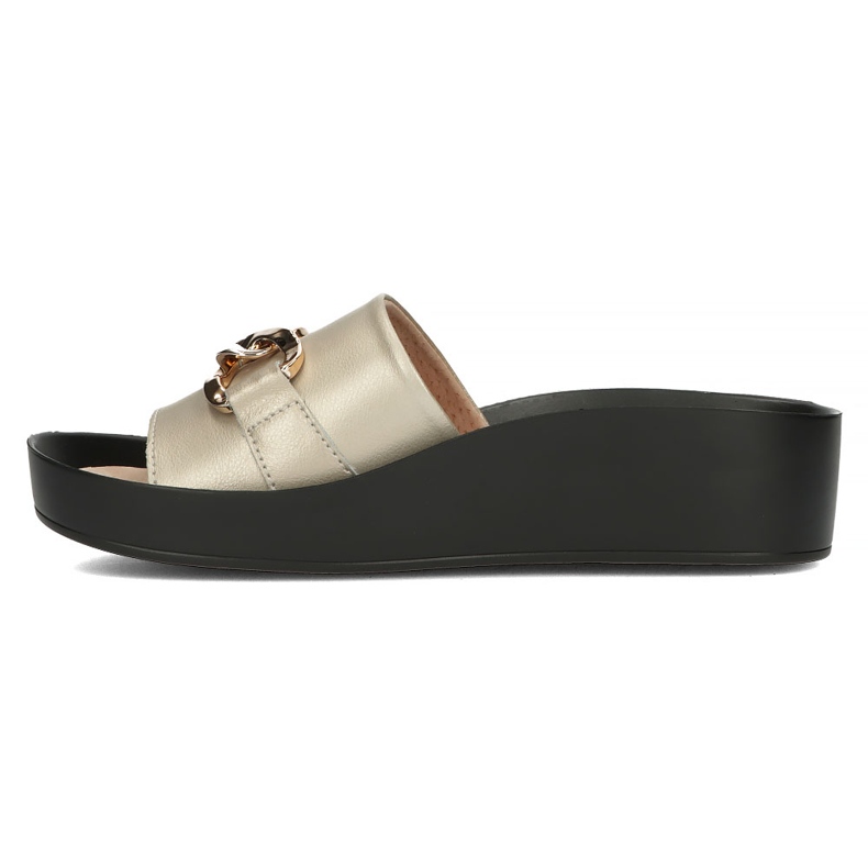 Chinelos de couro Filippo DK3590 / 22 Go golden dourado 4