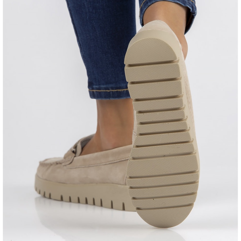 Mocassim de couro Filippo DP3334 / 22 Bege 2