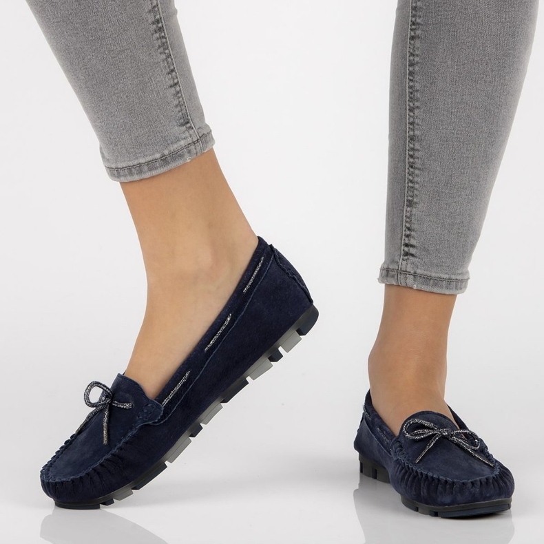 Mocassim de couro Filippo DP1203 / 20 Nv azul marinho 1