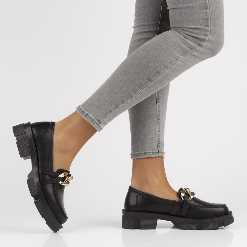 Sapatos de couro Filippo DP3221 / 22 Bk preto 2