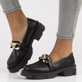 Sapatos de couro Filippo DP3221 / 22 Bk preto 1