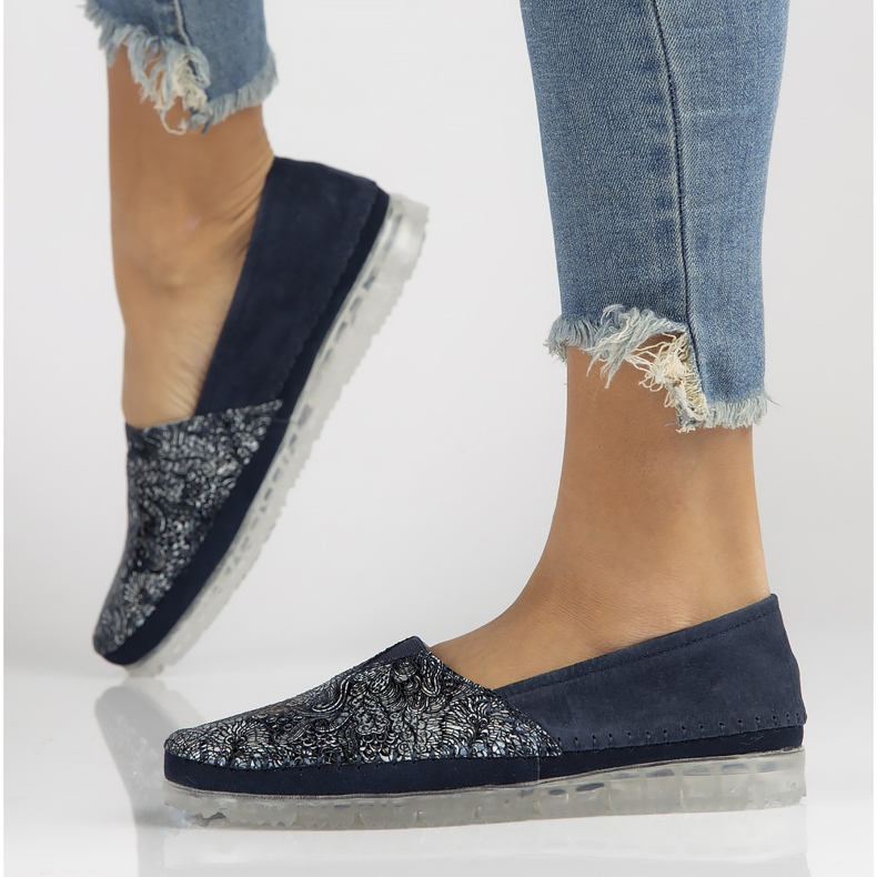 Sapatos de couro Filippo DP2147 / 22 Nv azul marinho 1