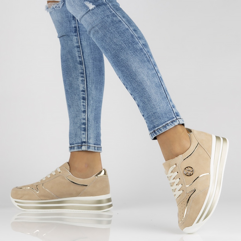 Tênis de couro Filippo DP3682 / 22 Bege 2