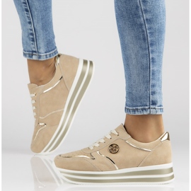 Tênis de couro Filippo DP3682 / 22 Bege 1