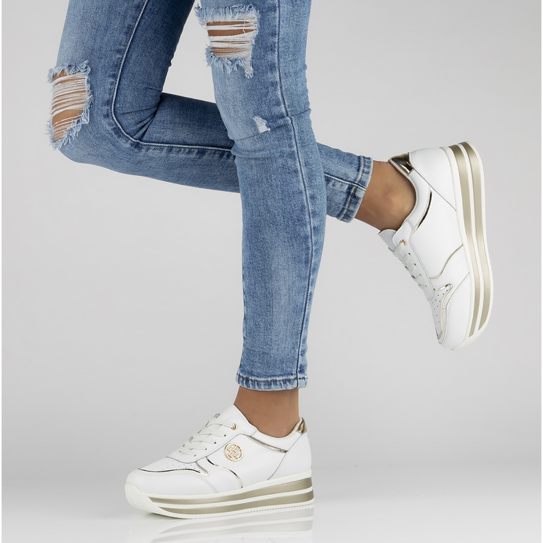 Tênis de couro Filippo DP3682 / 22 Wh branco 1