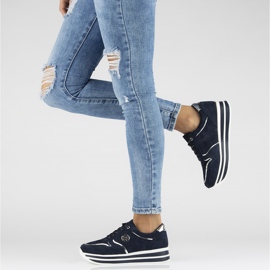 Tênis de couro Filippo DP3682 / 22 Nv azul marinho azul-marinho 2