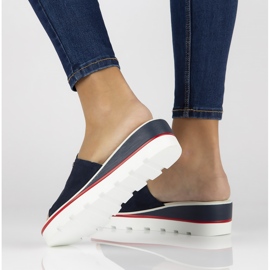 Chinelos de couro Filippo DK3635 / 22 Nv azul marinho 1