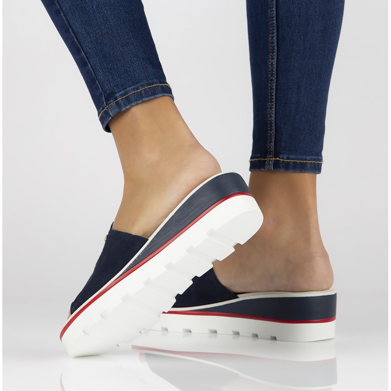 Chinelos de couro Filippo DK3635 / 22 Nv azul marinho azul-marinho 1