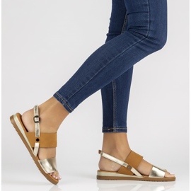 Sandálias de couro Filippo DS3601 / 22 Go Br marrom e dourado castanho 1