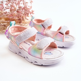 PJ2 Sandálias Clássicas Infantil com Velcro Multicolor Darrin rosa multicolorido 1