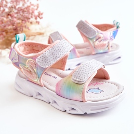 PJ2 Sandálias Clássicas Infantil com Velcro Multicolor Darrin rosa multicolorido 2