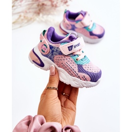 PJ2 Tênis esportivo infantil com velcro rosa-violeta Lillo roxo 1
