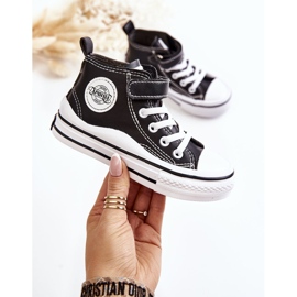 Tênis infantil de couro com velcro preto Bruni 1 Tênis infantil de couro com velcro preto Bruni 1