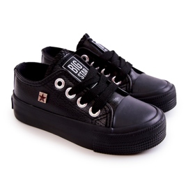 Tênis infantil de couro Big Star JJ374311 Preto 1