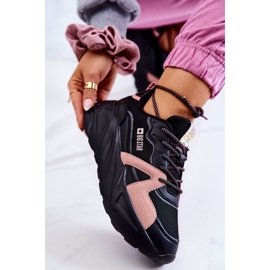 Tênis feminino Memory Foam Big Star JJ274599 Preto-Rosa 2