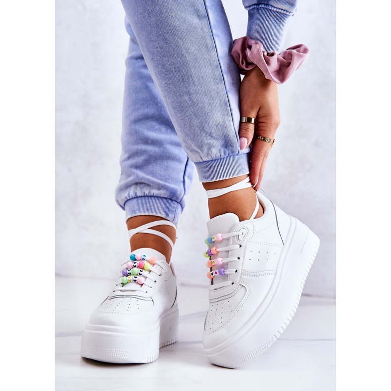 PS1 Tênis esportivo feminino amarrado branco Manila 2